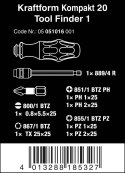 ZESTAW WKRĘTAKÓW KRAFTFORM KOMPAKT TOOL FINDER+ETUI, 7CZ