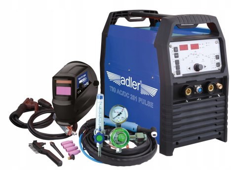 ADLER SPAWARKA TIG AC/DC 201 PRZYŁBICA LIDER-380S ZESTAW DLA WYMAGAJĄCYCH