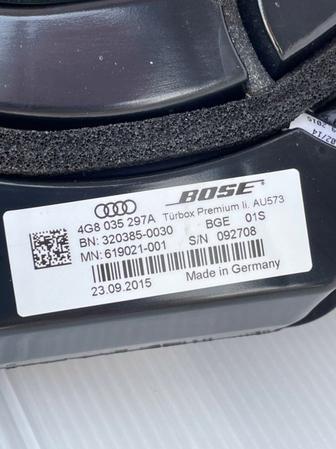 Audi A7 4G Głośnik drzwi lewy przód BOSE oryginał OE 4G8035297A