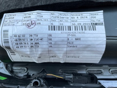 Audi A7 C7 4G8 LIFT komplet tapicerek boczki drzwi (4x) skóra BOSE