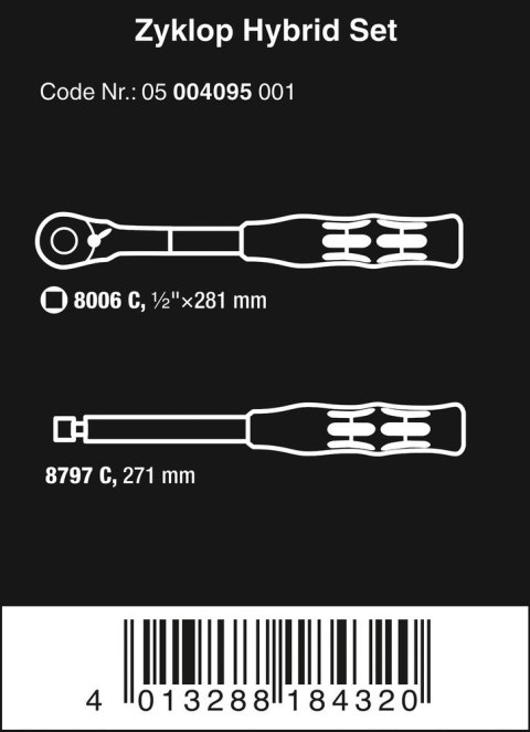 GRZECHOTKA I PRZEDŁUŻACZ ZYKLOP HYBRID 1/2'', 2 CZ. GRZECHOTKA I PRZEDŁUŻACZ ZYKLOP HYBRID 1/2'', 2 CZ.