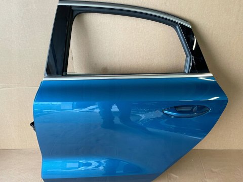 AUDI A3 8Y SEDAN Oryginalne DRZWI LEWY TYŁ LZ5Z Atoll Blue