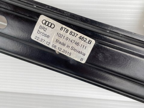 Audi A5 8T LIFT MECHANIZM Szyby Prawy Przód 8T8837462B ORYGINAŁ