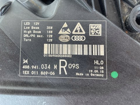 Audi A7 4G8 LIFT Maska zderzak błotnik pas 3.0 TDI S-LINE wersja USA