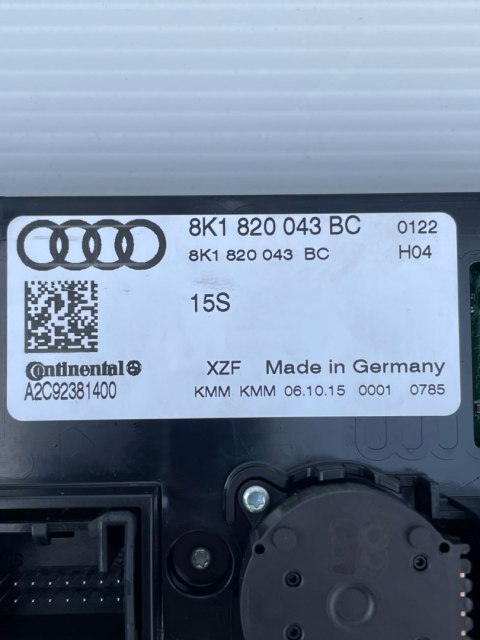 PANEL KLIMATYZACJI Audi A5 8T LIFT A4 B8 Oryginał 8K1820043BC