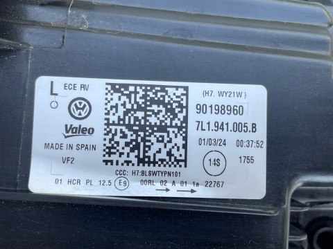 VW T6 T6.1 Lampa Przednia Lewa 7L1941005B Oryginał