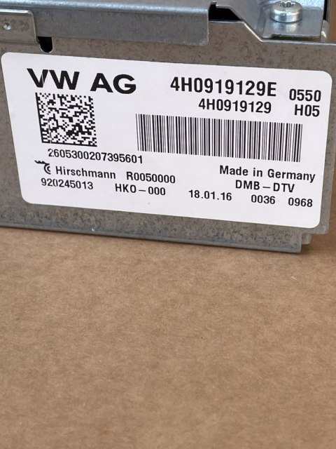 AUDI A5 8T A6 A8 STEROWNIK TUNER TV 4H0919129E