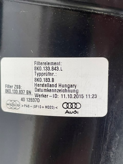 AUDI A5 8T LIFT TDI OBUDOWA FILTRA POWIETRZA 8K0133835CD
