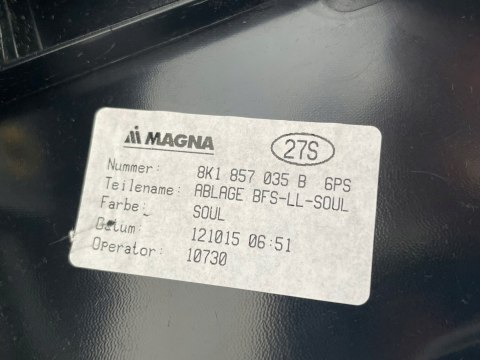 Audi A5 8T LIFT oryginalny schowek pasażera 8K1857035B