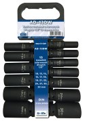 ADLER AD-13DW ZESTAW NASADEK UDAROWYCH DŁUGICH 1/2" 13 SZT. NA WIESZAKU