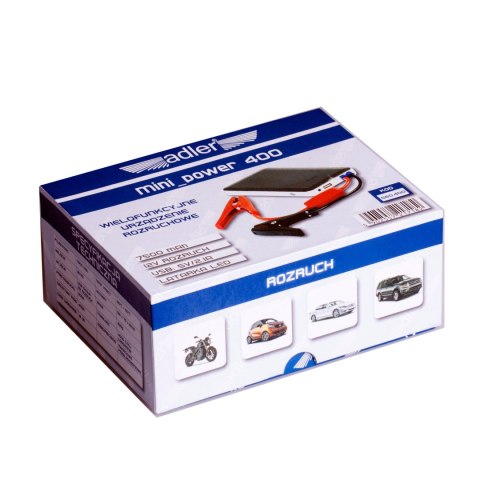 Urządzenie rozruchowe ADLER MINI POWER-400 12V booster + powerbank