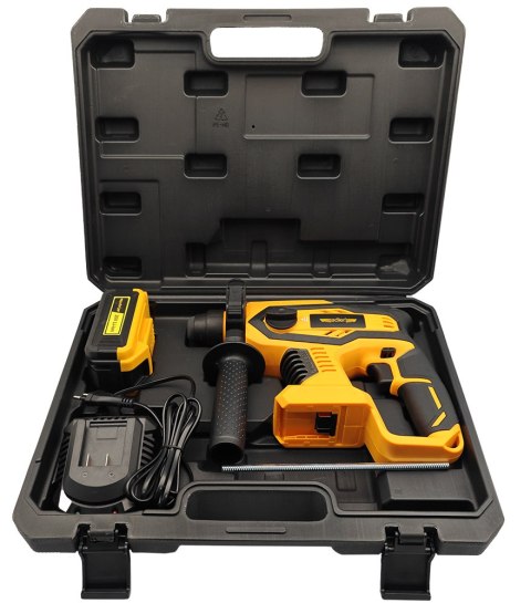 Akumulatorowa młoto-wiertarka w zestawie z akumulatorem i ładowarką AKU-1400W/20V-4Ah