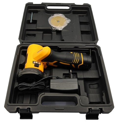 Akumulatorowa pilarka tarczowa w zestawie z akumulatorem i ładowarką AKU-11P/12V-2Ah