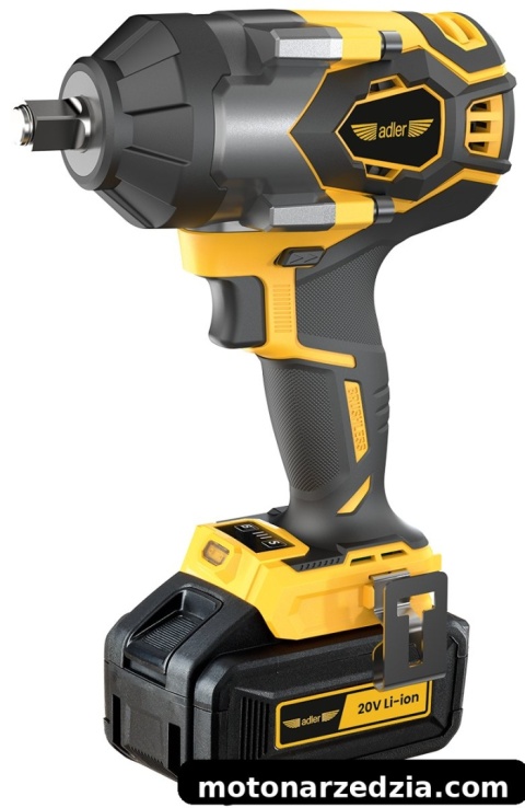 Akumulatorowy klucz udarowy 1/2 900Nm w zestawie z akumulatorem i ładowarką AKU-900K 20V-4Ah