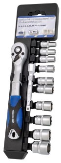 Zestaw - Klucze nasadowe Cr-V 1/4" - 12 elementów
