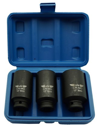 Zestaw - Nasadki udarowe długie Cr-MO 1/2" 3szt AD-3D