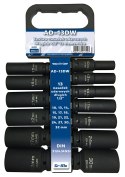 Zestaw - Nasadki udarowe długie Cr-Mo 1/2" 13szt wieszak AD-13DW