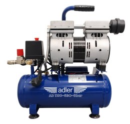 Sprężarka bezolejowa ADLER AD1100-6BO SILENT 230V – widok boczny