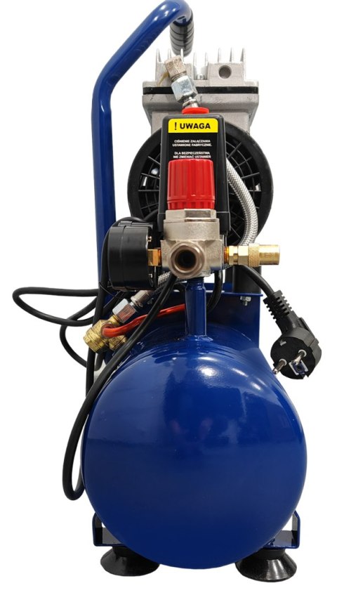 ADLER AD1100-6BO SILENT – sprężarka powietrza 6 l, widok przód