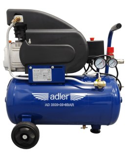 Kompresor olejowy ADLER AD2020-25 230V 24L 8 bar – widok boczny