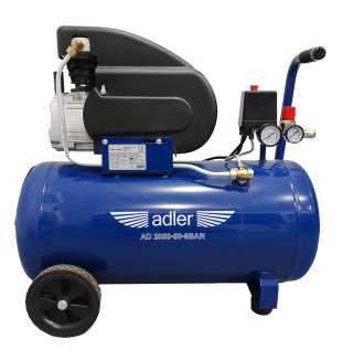 Zestaw - Sprężarka powietrza ADLER AD2050-50-8bar 230V akcesoria
