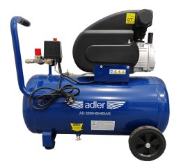 ADLER AD2050-50-8bar z akcesoriami – sprężarka olejowa 50 l, widok boczny