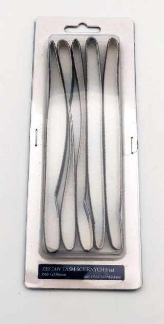 Zestaw - Taśmy ścierne 60 12x330mm do szlifierki AD-7322 5szt