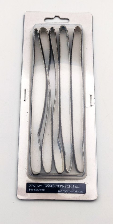 Zestaw - Taśmy ścierne 60 12x330mm do szlifierki AD-7322 5szt